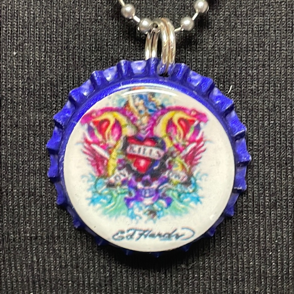 Heart Snakes BottleCap Necklace (8)